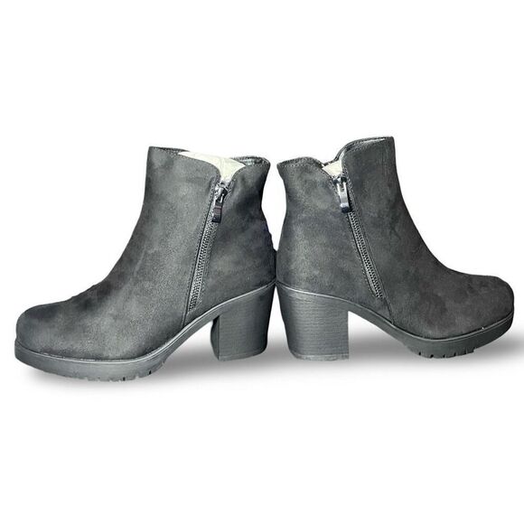 DREAM PAIRS Zoey 2,  Low Heel Chunky Ankle Boots, Faux Suede, Size 8.5, NWB - Picture 6 of 11